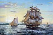 unknow artist Seascape, boats, ships and warships. 80 oil painting reproduction